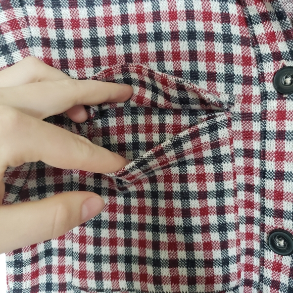 Zara Girls Gingham Print Red & Black Button Up  Collar Dress Size 13-14 - Picture 7 of 12